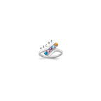 14k White Gold Family Jewelry Ring