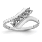 14k White Gold Synthetic Family Jewelry Ring