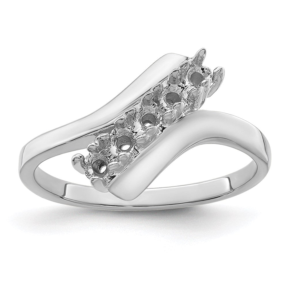 14k White Gold Family Jewelry Ring