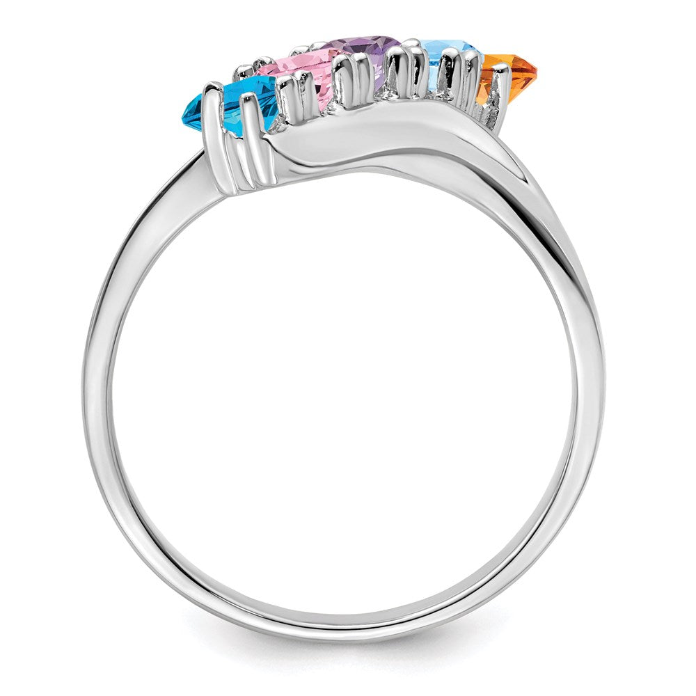 14k White Gold Family Jewelry Ring