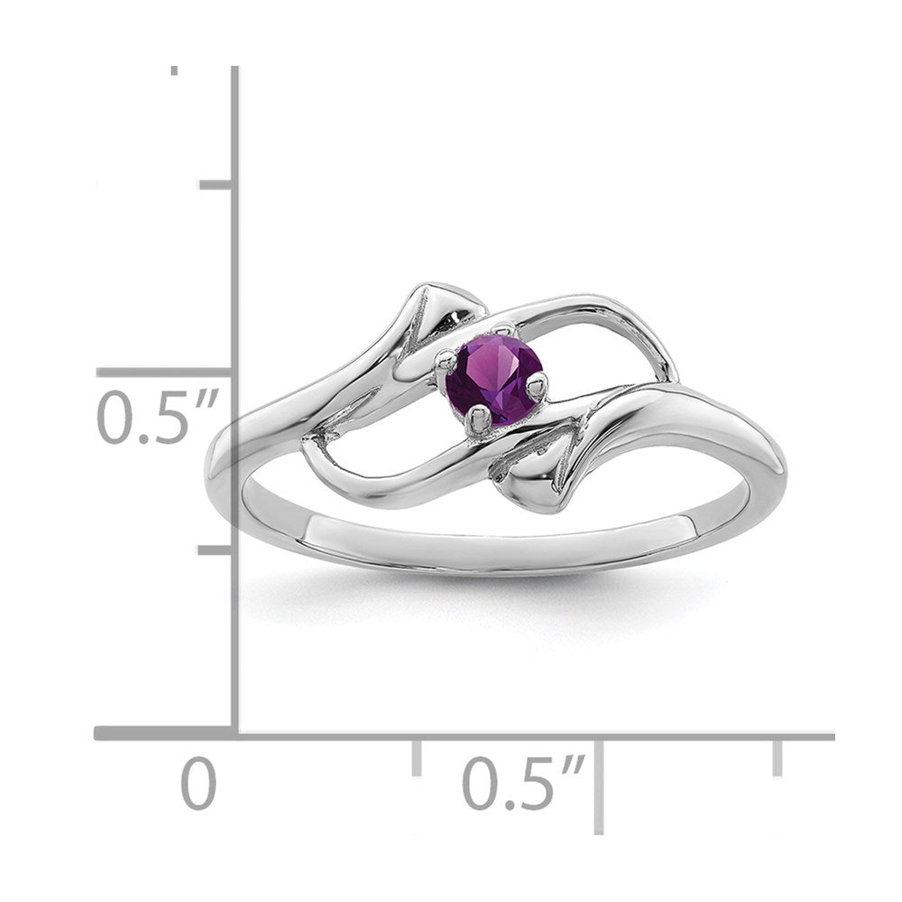 14k White Gold Synthetic Family Jewelry Ring