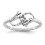 14k White Gold Synthetic Family Jewelry Ring