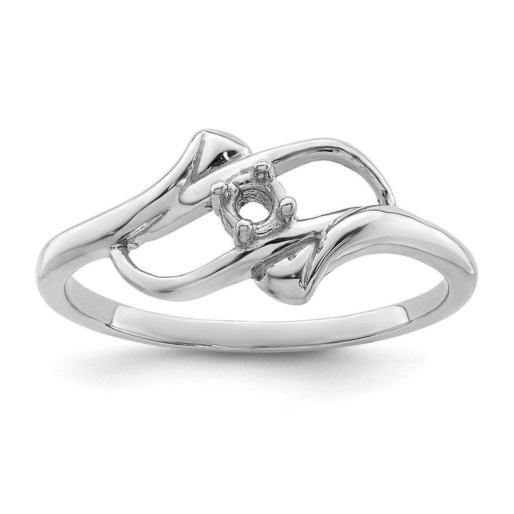 14k White Gold Synthetic Family Jewelry Ring