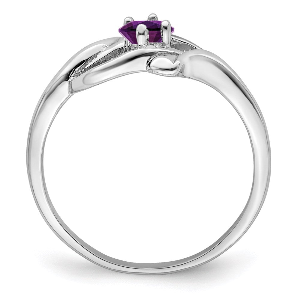14k White Gold Synthetic Family Jewelry Ring