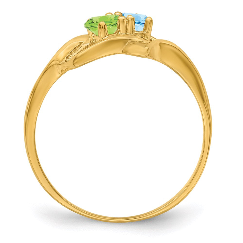 14k Synthetic Family Jewelry Ring