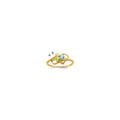 14k Genuine 2 Stone Mother's Ring
