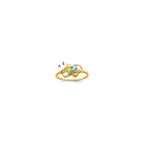 14k Genuine 2 Stone Mother's Ring