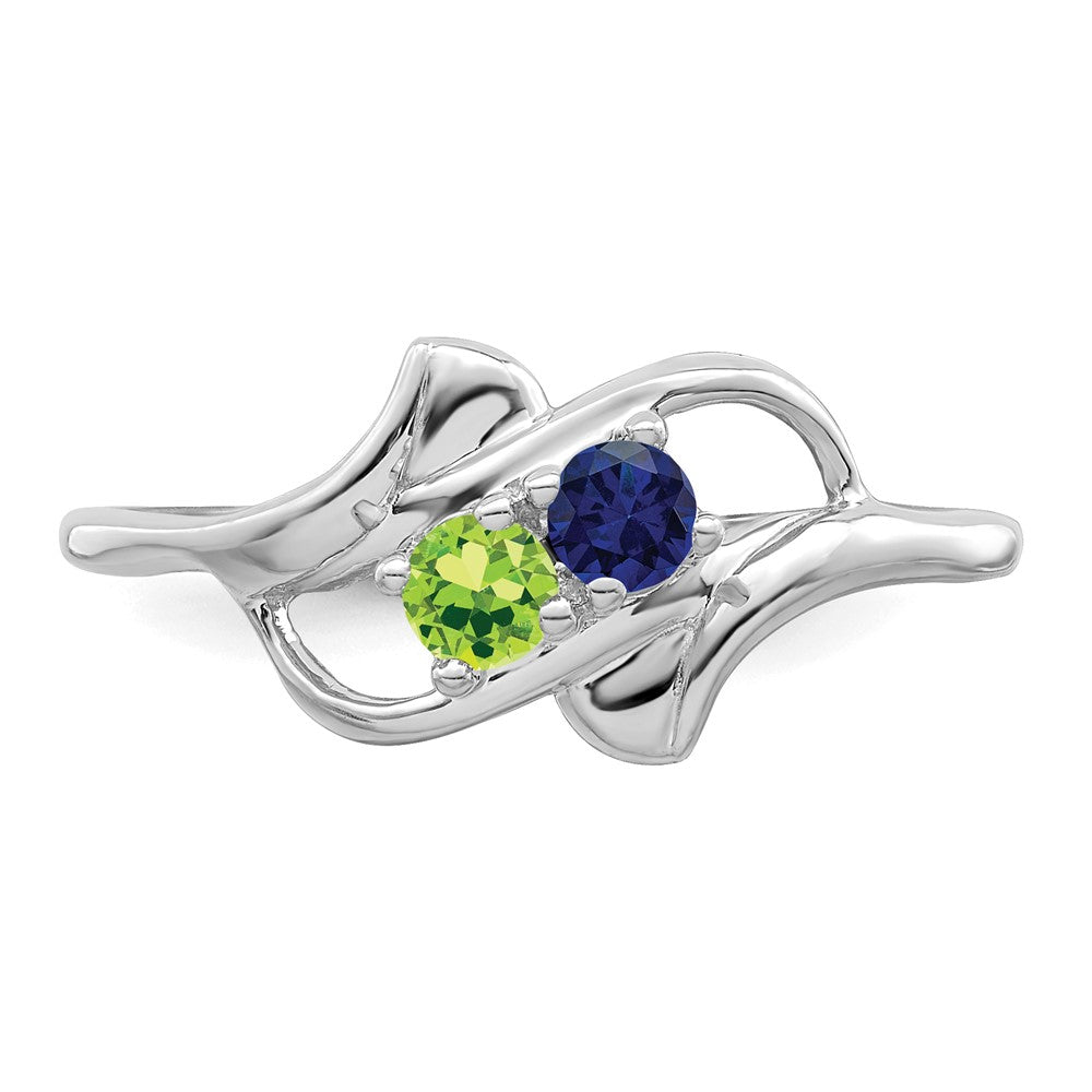14k White Gold Family Jewelry Ring