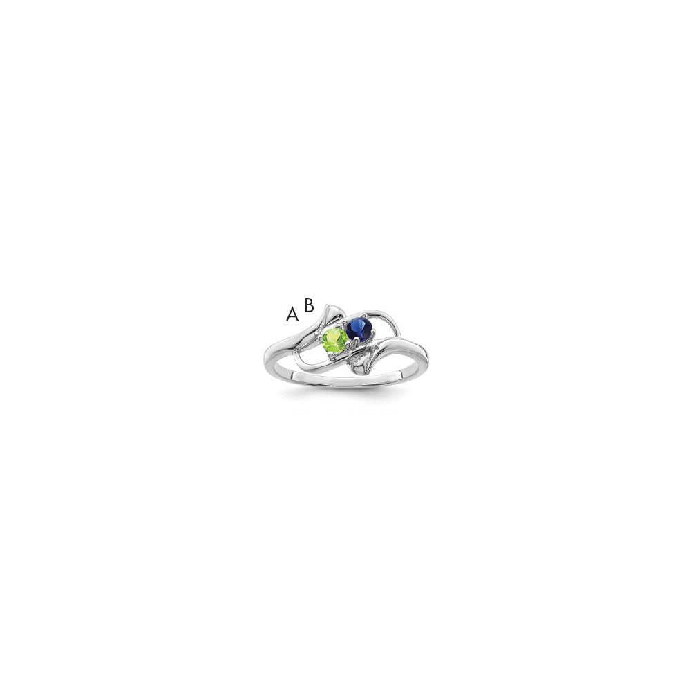 14k White Gold Family Jewelry Ring