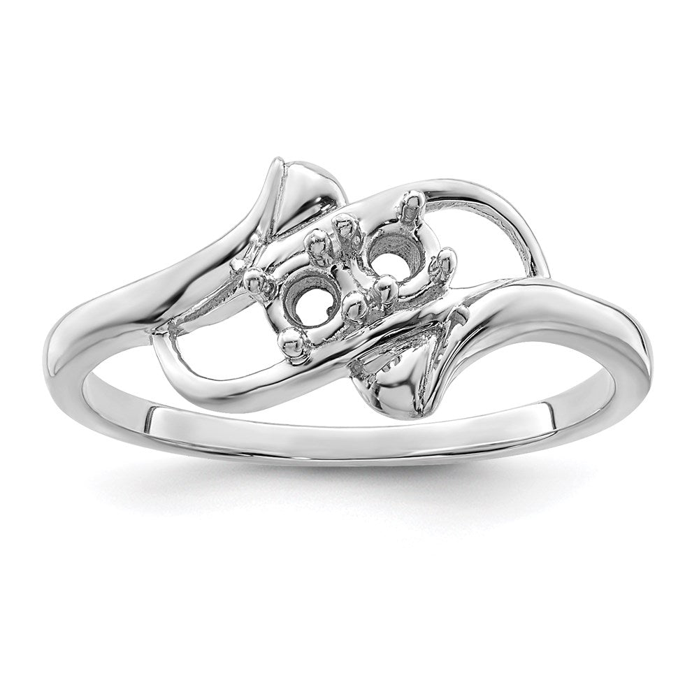 14k White Gold Synthetic Family Jewelry Ring