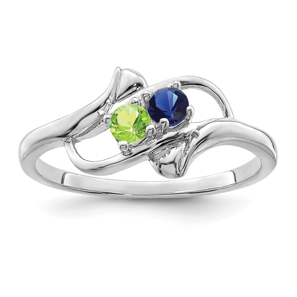 14k White Gold Family Jewelry Ring