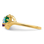14k Synthetic Family Jewelry Ring