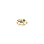 14k Synthetic Family Jewelry Ring