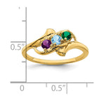 14k Synthetic Family Jewelry Ring