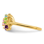 14k Synthetic Family Jewelry Ring