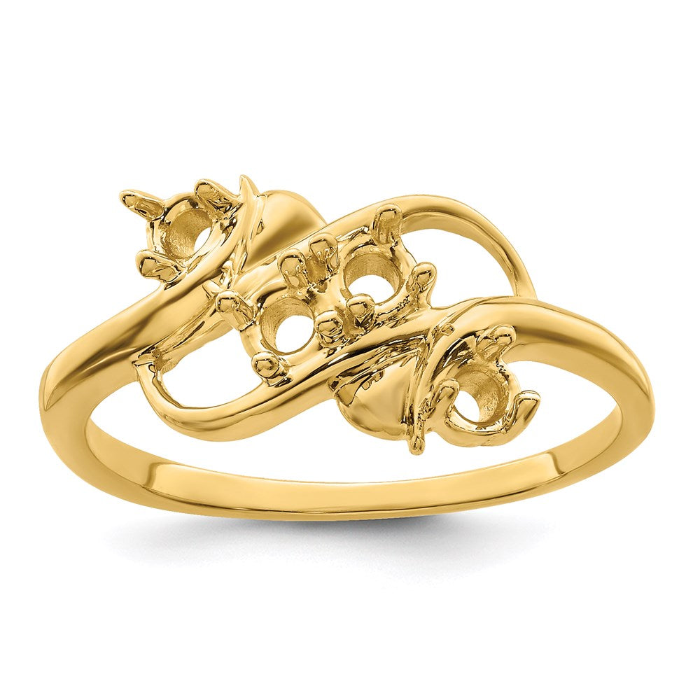 14k Synthetic Family Jewelry Ring