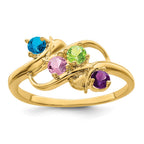 14k Synthetic Family Jewelry Ring