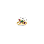 14k Synthetic Family Jewelry Ring