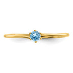 14k 3mm Synthetic Family Jewelry Ring