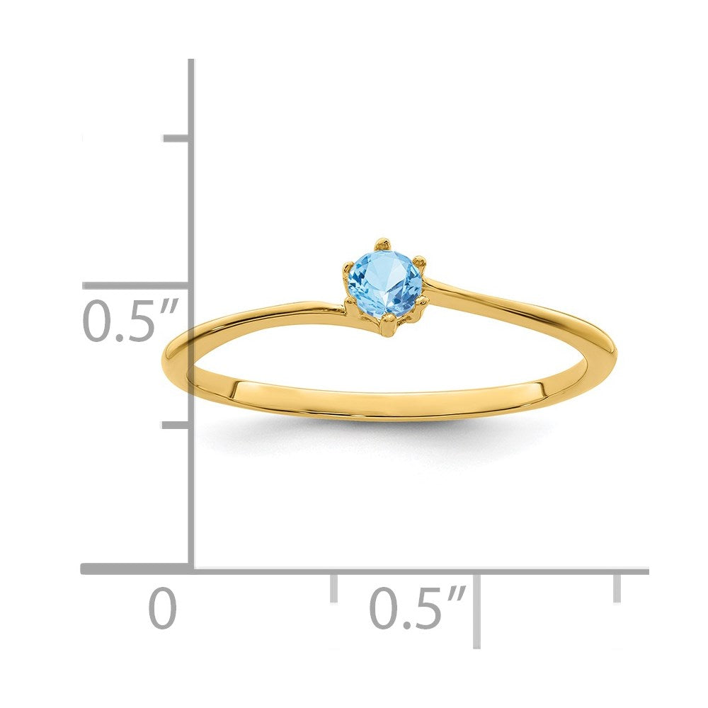 14k 3mm Synthetic Family Jewelry Ring