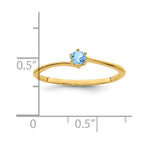 14k 3mm Synthetic Family Jewelry Ring