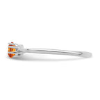 14k White Gold 3mm Synthetic Family Jewelry Ring