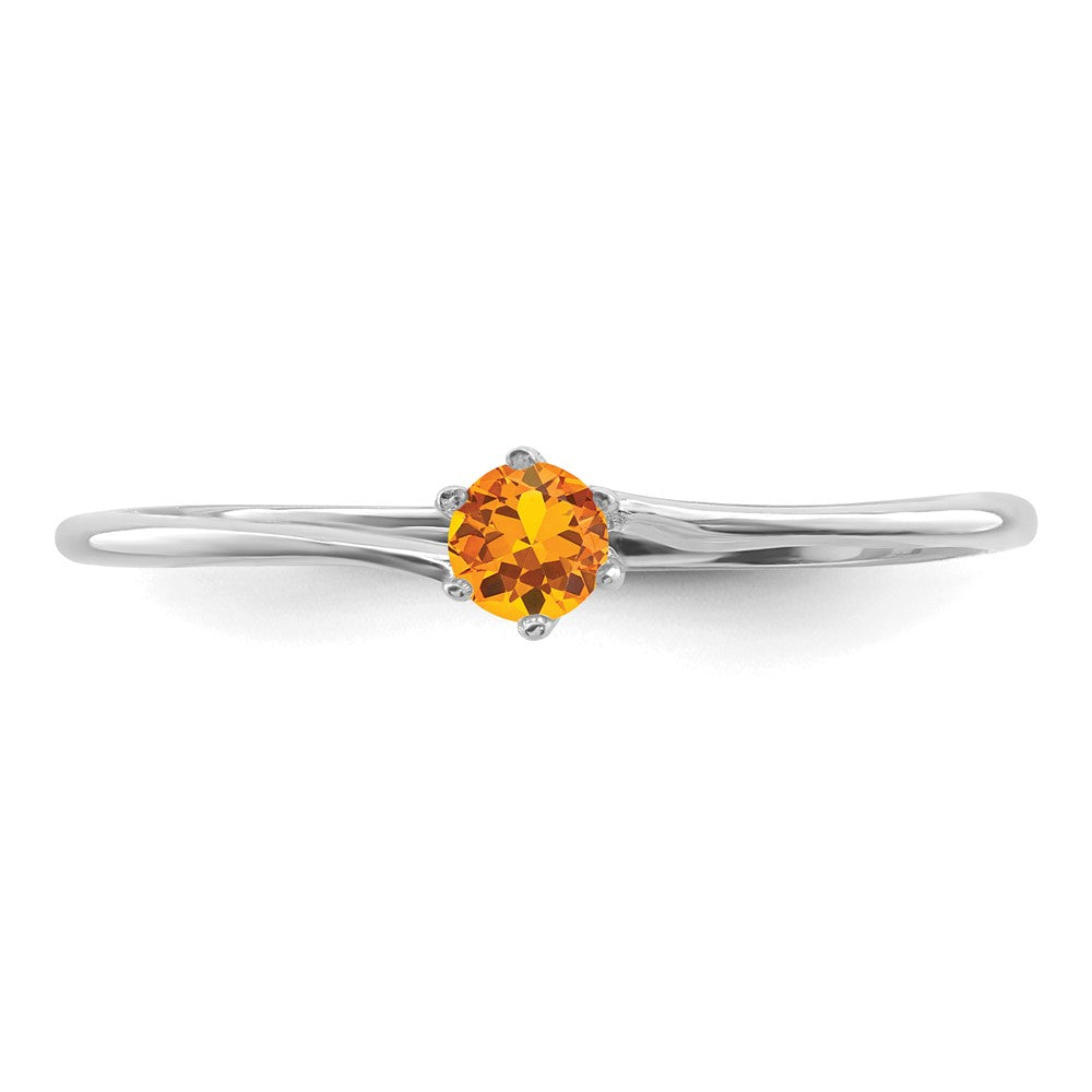 14k White Gold 3mm Synthetic Family Jewelry Ring