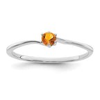 14k White Gold 3mm Synthetic Family Jewelry Ring