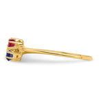 14k Synthetic Family Jewelry Ring
