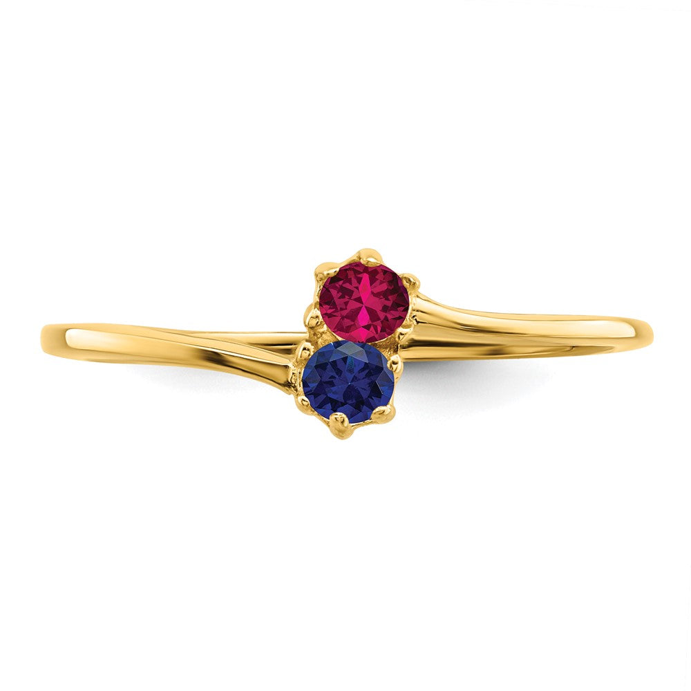 14k Synthetic Family Jewelry Ring