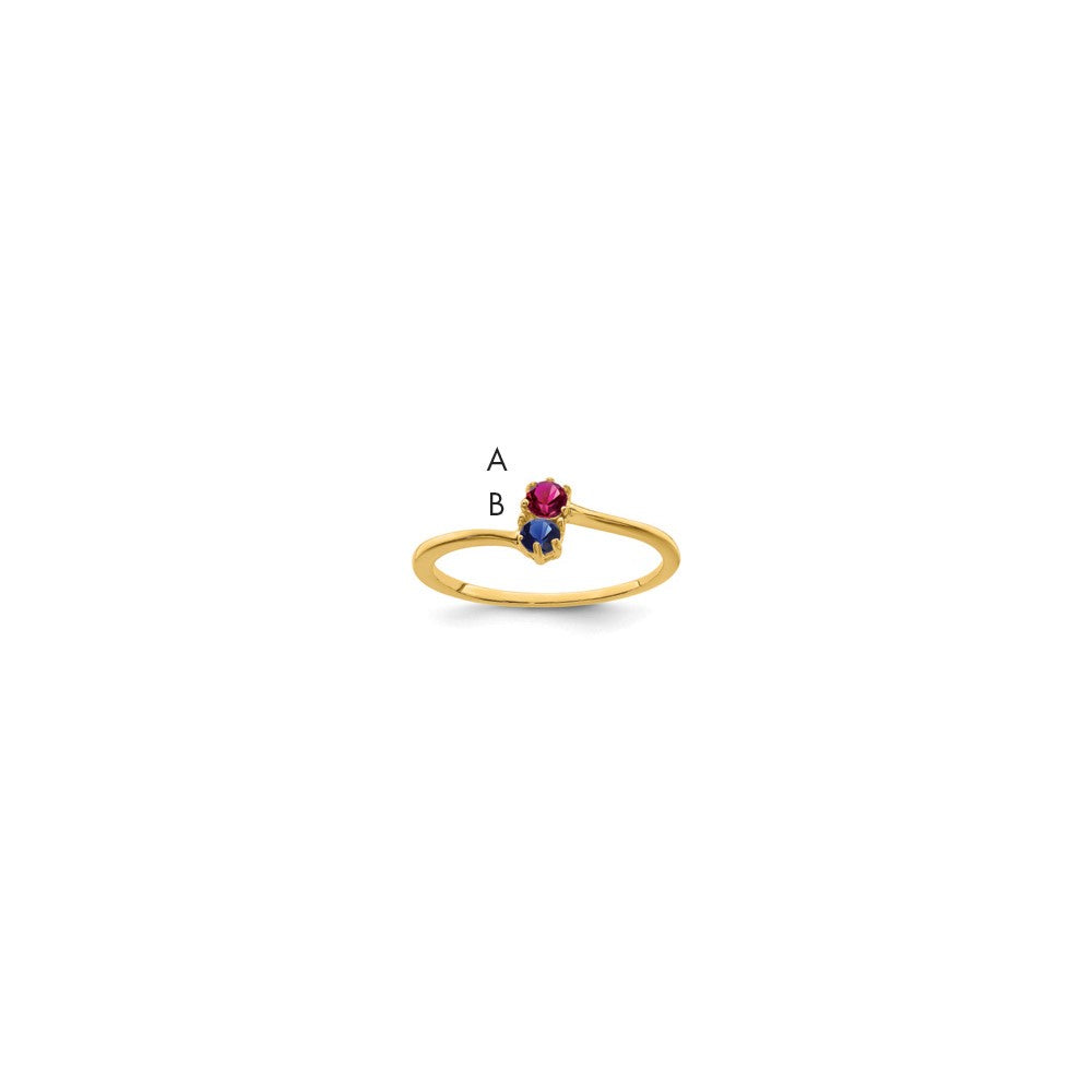 14k Synthetic Family Jewelry Ring