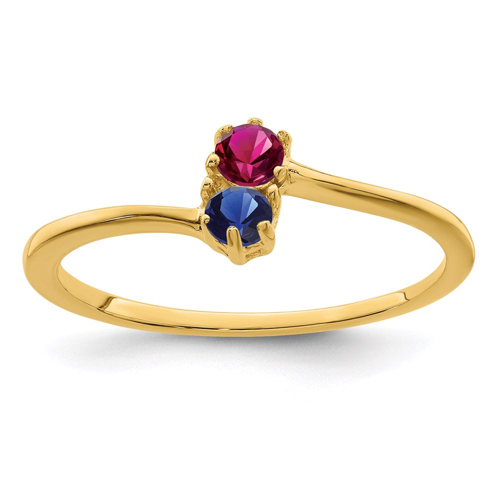 14k Synthetic Family Jewelry Ring
