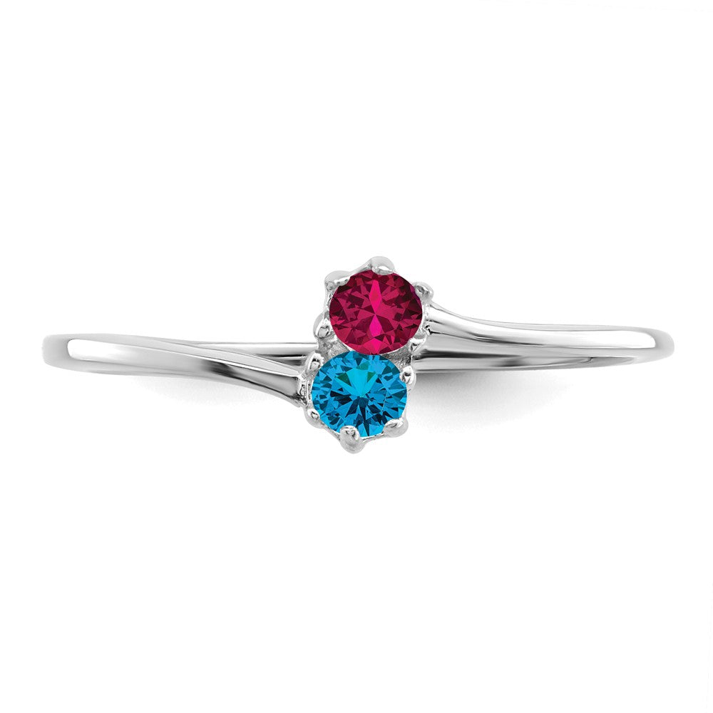 14k White Gold Family Jewelry Ring