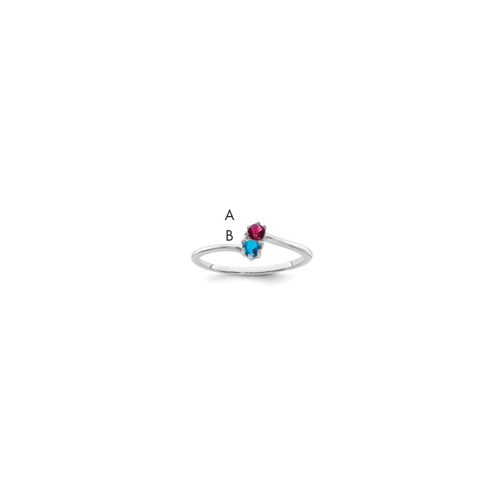 14k White Gold Family Jewelry Ring