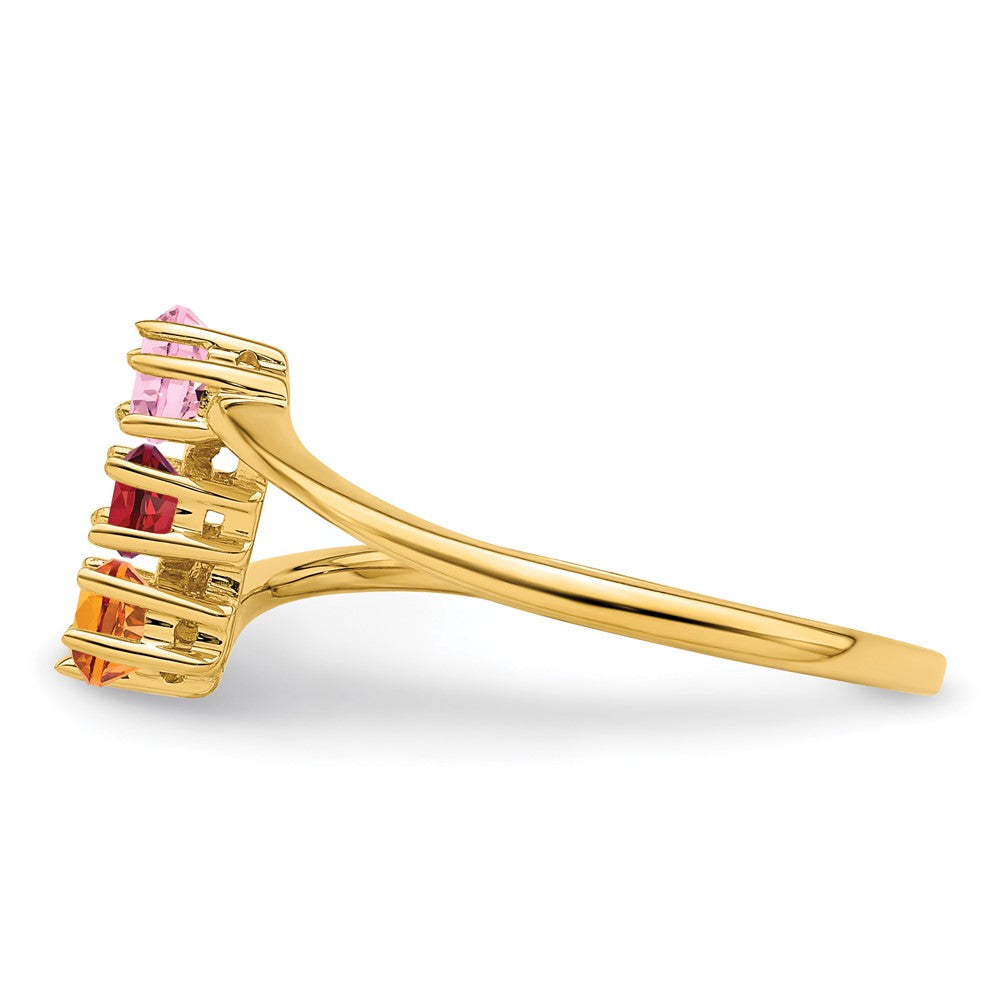 14k Genuine 3 Stone Mother's Ring