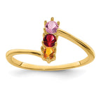 14k Synthetic Family Jewelry Ring