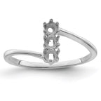 14k White Gold Synthetic Family Jewelry Ring