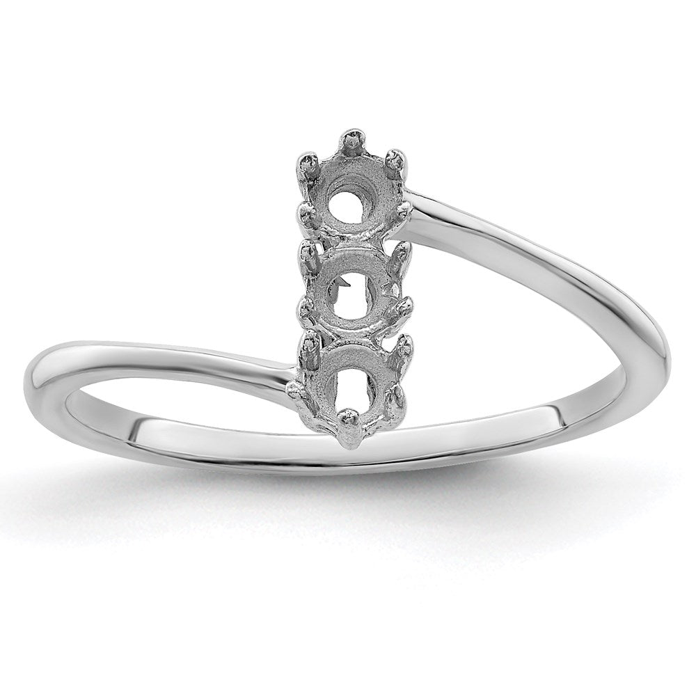14k White Gold Synthetic Family Jewelry Ring