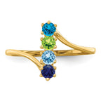 14k 3mm Synthetic Family Jewelry Ring