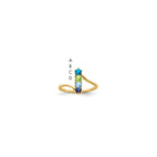 14k Genuine 4 Stone Mother's Ring