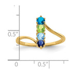 14k Genuine 4 Stone Mother's Ring