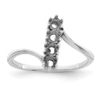 14k White Gold Synthetic Family Jewelry Ring
