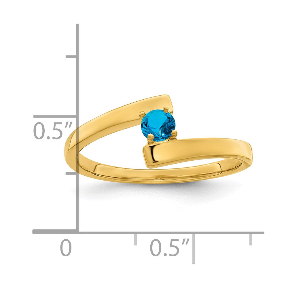 14k 2.5mm Synthetic Family Jewelry Ring