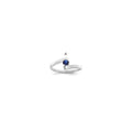 14k White Gold Synthetic Family Jewelry Ring