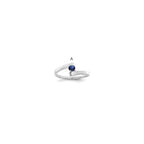 14k White Gold Synthetic Family Jewelry Ring