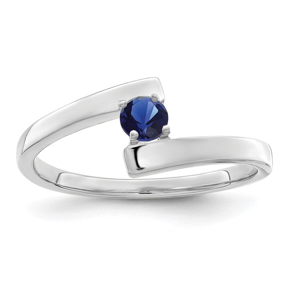 14k White Gold Synthetic Family Jewelry Ring