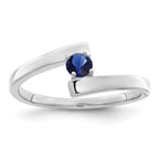 14k White Gold Synthetic Family Jewelry Ring