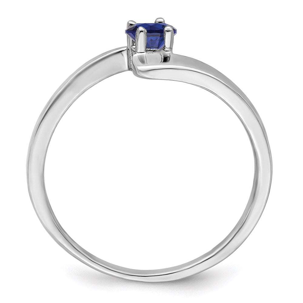 14k White Gold Synthetic Family Jewelry Ring