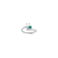 14k White Gold Synthetic Family Jewelry Ring