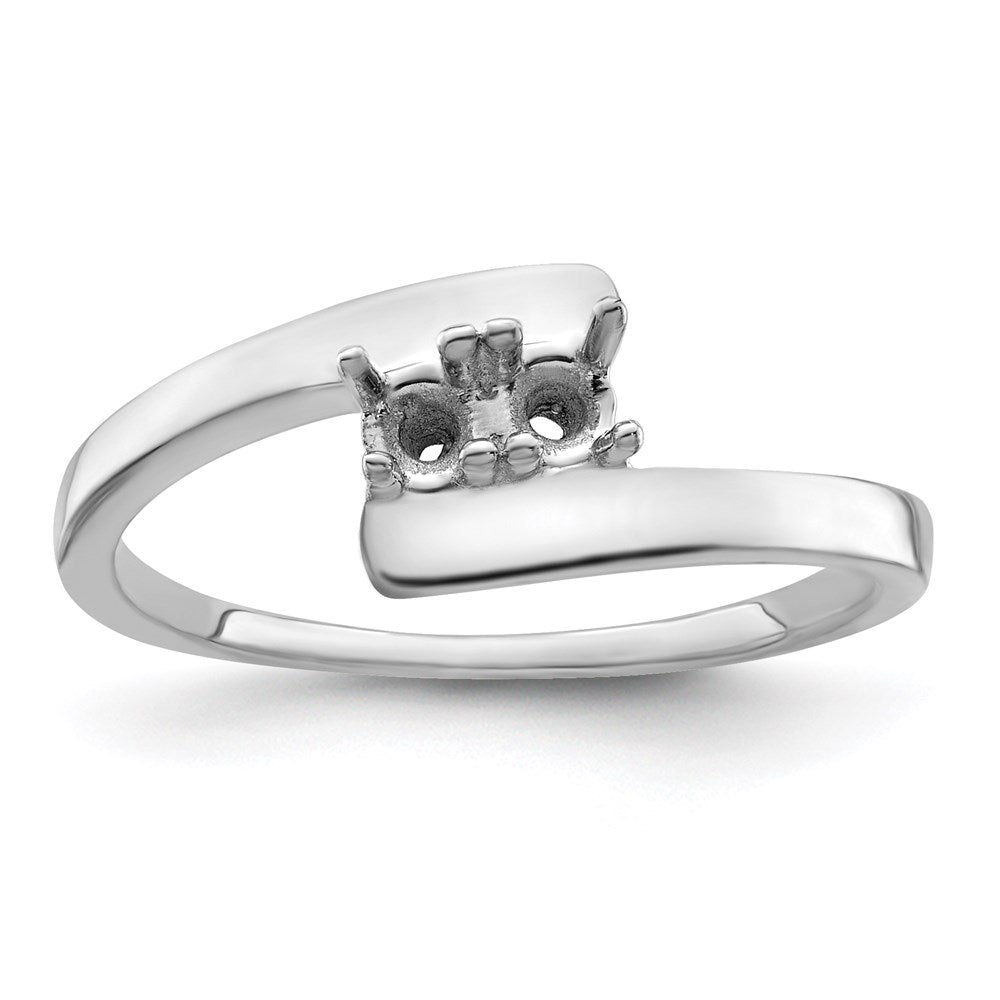 14k White Gold Genuine 2 Stone Mother's Ring